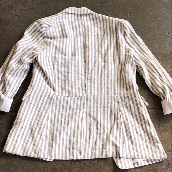 Boutique linen striped jacket - Picture 3 of 4